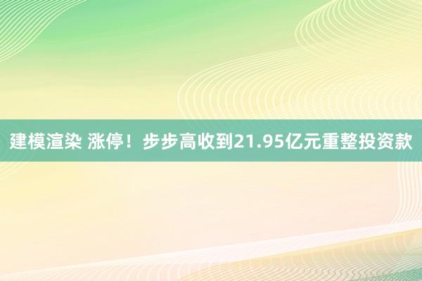 建模渲染 涨停！步步高收到21.95亿元重整投资款